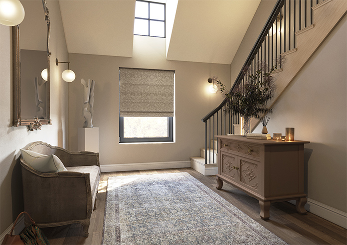 William Morris At Home Strawberry Thief, Woven Limestone - Roman Blind - Image 6